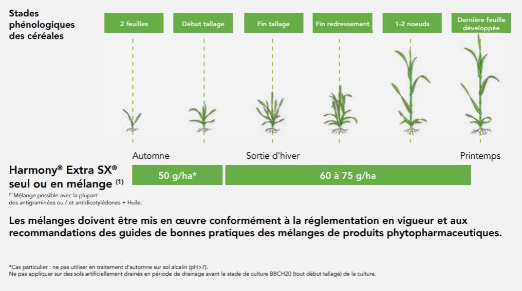 Positionnement Harmony Extra SX